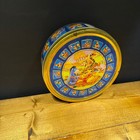 Vintage Disney Winnie The Pooh Collectors Series Round Metal Storage Tin Blue