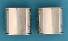 Pair Of Wallace Sterling Napkin Rings C1900 Floral Chased