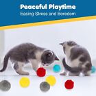 Cat Pom Pom Balls  24 Multi-colored Soft Enrichment Pom Poms  2    Fuzzy Flash Bal