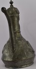 Antique Islamic Ottoman Silvered Copper Ornamental Engraved Ewer Dallah 20th C 