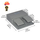 Ydt1-16 380vac 10a Dual Foot Switch Pedal Two Board Operated Grey