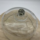 Vintage Clear Glass Cake Cover Round Dome Lid Serving Display Kitchen No Stand