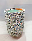 Quilling Folk-art Wax Rolled Paper Collage Vase Container Handcrafted Art  Craft