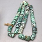 Unique Tibetan Old Agate Dzi  3 Eyes  Beads  Necklace S0603