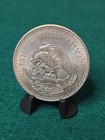 Mexico   1948 Cinco Peso  900 Fine Silver Coin Unc  Very Nice Cuatemoc 
