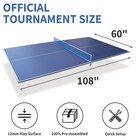 9ft Foldable Ping Pong Conversion Top With Net Set For Billiard And Pool Tables