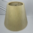 Vintage 1970s Beige Pleated Parchment Mcm Empire Lampshade Lamp Shade