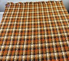 Vtg 60s-70s Pendleton 100  Virgin Wool Woven Fringe Mcm Throw Blanket 70 x 60 
