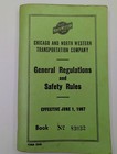 1967 Chicago North Western Railway General Regulations Safety Rule Book 83032 4w