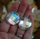 Vintage Crafters Lot Large Flat Back Rhinestones Resin Cameos Bits   Pieces