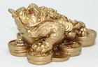 Feng Shui Mini Matte Gold Money Frog Coin Toad Paperweights Home Decor Gift