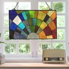 River Of Goods Sunshine Window Panel Multi-colored Stained Glass Handcrafted