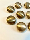 Vintage 1    Large Brass Color Dome Buttons Square Loop Set Of 10 