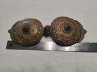 Huge 11  Antique Ottoman Turkish Brass And Silver Belt Buckle - 174