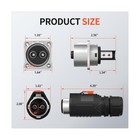 Rvmarinepat 100 Amp Trolling Motor Plug And Receptacle Set - 6 To 4 Awg Wire    