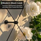 Pvd Black Wall Espalier Trellis  Outdoor Garden Fence For Climbing Vines
