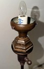 Antique Hand Made Art Deco Insulator Lamp W  H g c Co  Lt  Green Glass Insulator