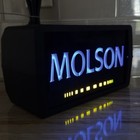 Vtg Molson Beer Electriglas Neon Bar Light Table Top Sign Wordenglass Usa Made