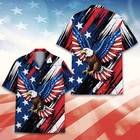 Patriotic 4th Of July American Flag Independence Day Summer Hawaiian Shirt