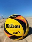 Wilson Optx Avp Official Gb Beach Volleyball - Black yellow