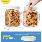 Sovietiep 2 Pack Glass Wide Mouth Mason Jars  74 Oz Large Mason Jars With Han   