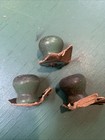 3 Vintage Green Wood Kitchen Pot Heat Cover Knobs Pan
