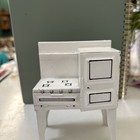 Vintage White Metal Concord Miniatures Stove Dollhouse Furniture