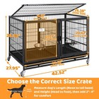 43 Inch Metal Open Top Stackable Heavy Duty Dog Cage Kennel With Three Door     