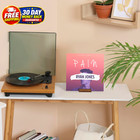 Now Playing Vinyl Record Stand   Wooden Vinyl Record Holder Display   Wood Recor