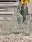 3 Aqua Hue Antique Bottles Whitehurst Medicine Balt  Md  Radford Baking Powder  