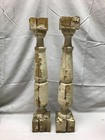 One Vtg Pair Thick 4x23 Creamy White Spindles Porch Balusters Old Chic 932-23b