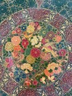 Indo-persian Kashmiri Paper Mache Bowl  Antique Vintage Decor