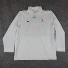 Ohio State Buckeyes Jacket Mens Xl White Nike Hooded Pullover 1 4 Zip Wind Shirt