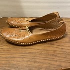 Tandy Suburban Gypsies Womens Size 8 Tooled Leather Handmade  Shoes Vintage Rare