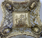 Very Heavy 360g 800 Solid Silver Cherub Dish Bowl Basket C1900 Hanau