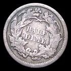 1871 Seated Liberty Half Dime Silver ---- Nice Details Coin ----  109i