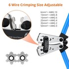 Cable Lug Crimping Tool 6-50mm   Wire Plug Crimper Battery Terminal Connector Kit