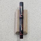 Vintage Salz Bros Ny Lever Fill Wood Grain Glass Nib 4-3 8 Inch Fountain Pen