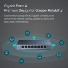 Tp-link Tl-sg108 8 Port Gigabit Unmanaged Ethernet Network 8 Port  Black 