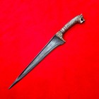 Old Vintage Indo-persian Mughal Gold-silver Koftgari Wootz Dagger Knife Peshkabz