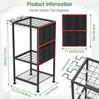 Garden Tool Organizer metal Yard Tool Organizer  holds 50 Long-handled Tools rak
