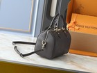 Women s Black Embossed Grained Boston Handbag Detachable Leather Shoulder Strap