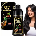 Black Hair Dye Shampoo 3 In 1 For Women men For Gray Coverage Instant Hair Color