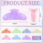 14 Pack Acrylic Hair Claw Clips 1 Count  pack Of 14   As The Picture Shown