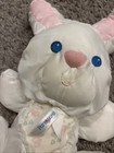 Fisher-price Puffalump White Bunny Rabbit Baby Rattle Plush 1994 Vintage 10  Vtg