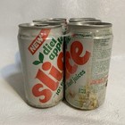 Vintage 1980s Diet Apple Slice Soda Cans 6 Pack Empty Unopened In Plastic Rings