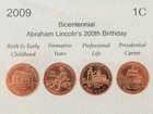 2009 Lincoln Bicentennial Penny Set     4 Coin Set     Philadelphia     All 4 Designs