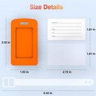 2 Pack Silicone Luggage Tag With Name Id Card Perfect To Quickly 2-pk-black