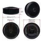 Black 14  X 4  Round Air Cleaner Lid Thru High Flow Washable Filter For Sbc Bbc