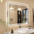 Led Bathroom Mirror 40 x32  Withwith Anti-fog And Front And Backlit  3 Colors
